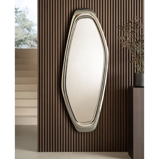 Specchio Soul con cornice in cristallo di Riflessi