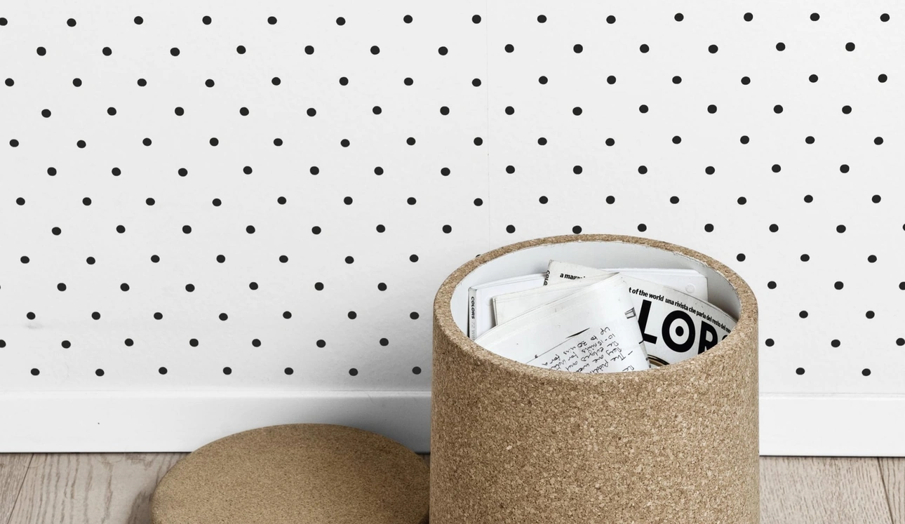 Tavolino contenitore in sughero Degree di Kristalia