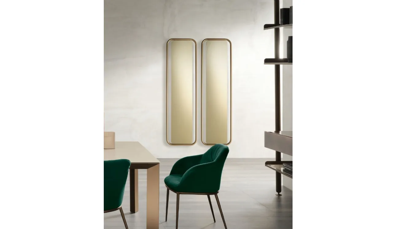 Specchio Iris con cornice in metallo di Riflessi