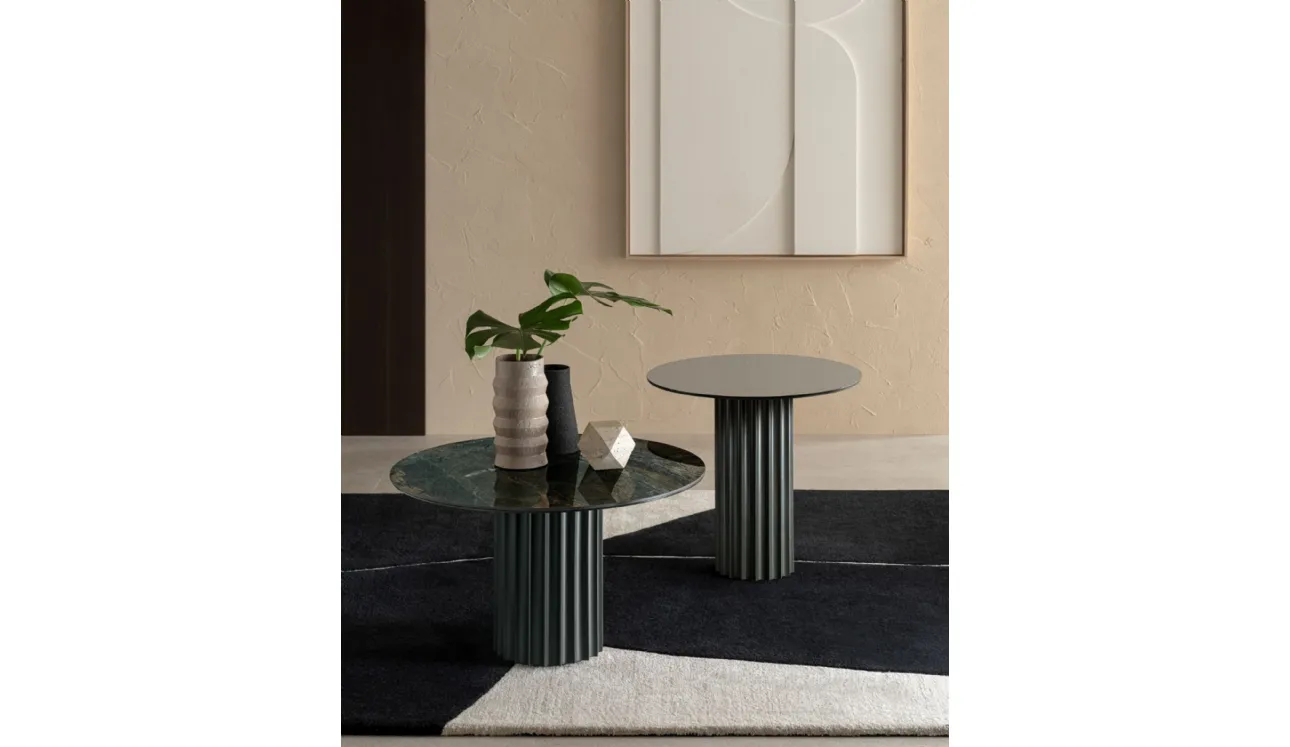 Tavolino Enea con top in ceramica di Riflessi