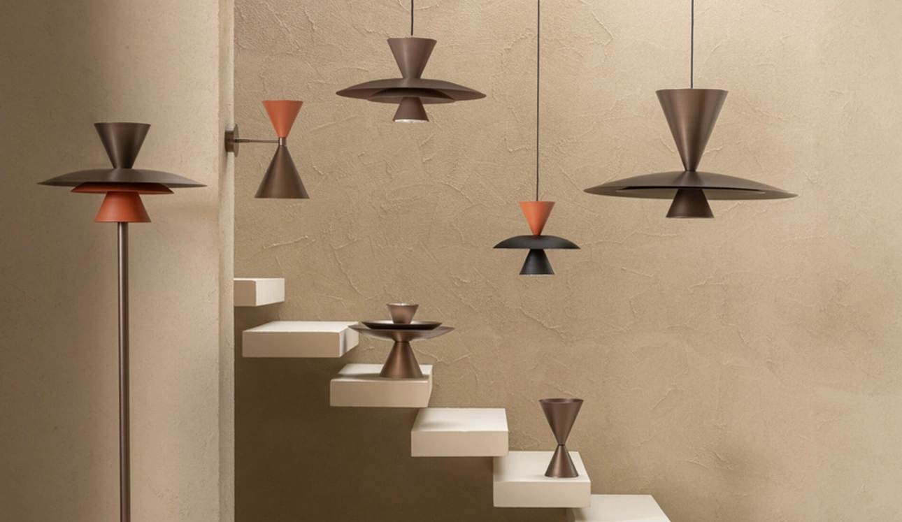 Lampada in metallo verniciato Chiara di Riflessi