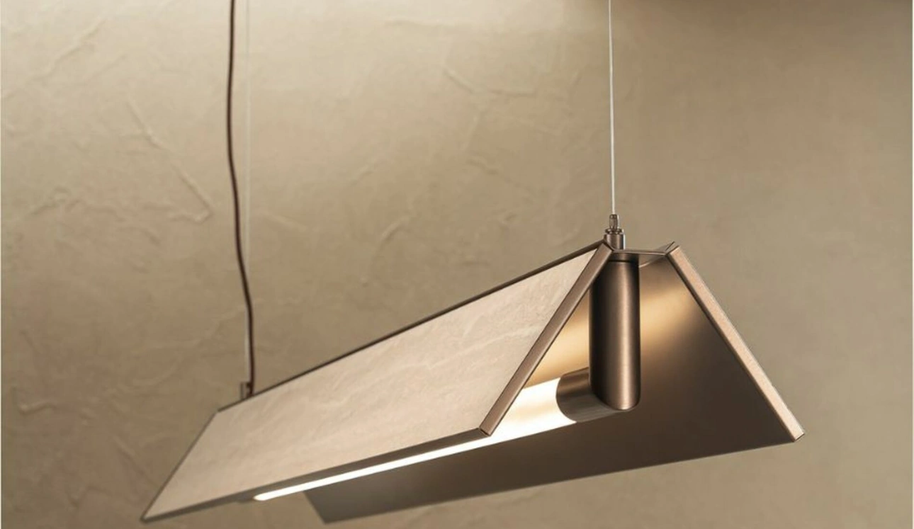 Lampada a sospensione Lucilla S in metallo e ceramica di Riflessi