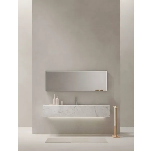 Mobile da Bagno sospeso in marmo Bianco di Carrara Azuma 23 05 di Milldue