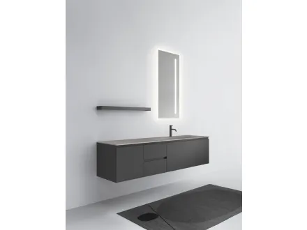 Mobile da Bagno sospeso in laccato opaco One 19 07 di Milldue