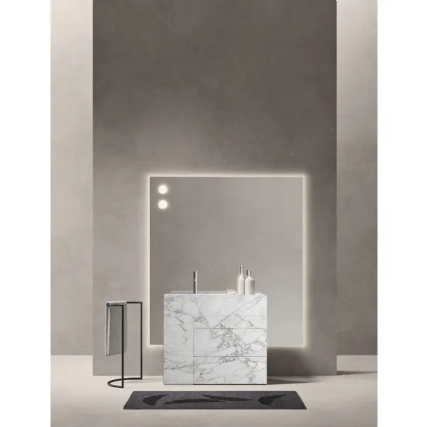 Mobile da Bagno in marmo Bianco arabescato Touch 24 02 di Milldue