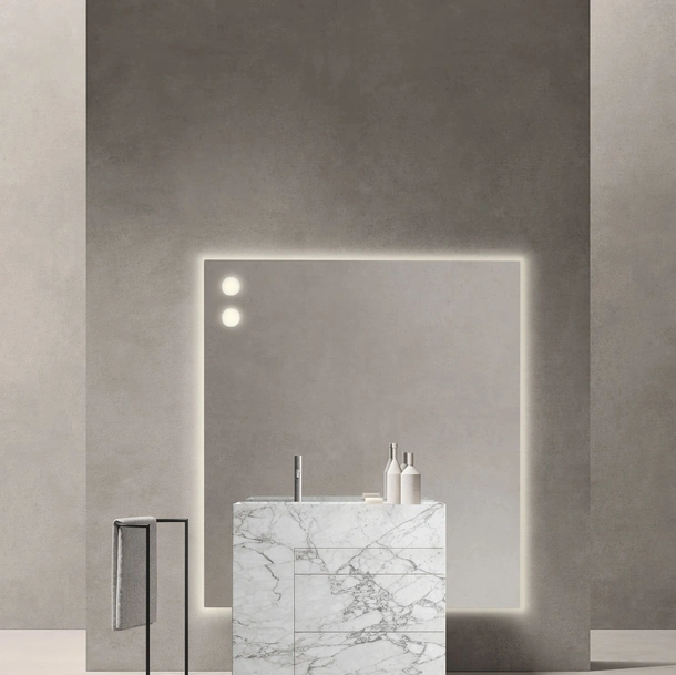 Mobile da Bagno in marmo Bianco arabescato Touch 24 02 di Milldue