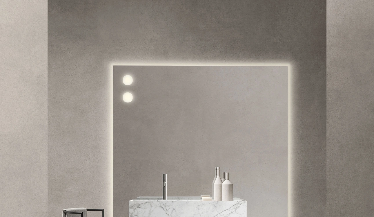 Mobile da Bagno in marmo Bianco arabescato Touch 24 02 di Milldue