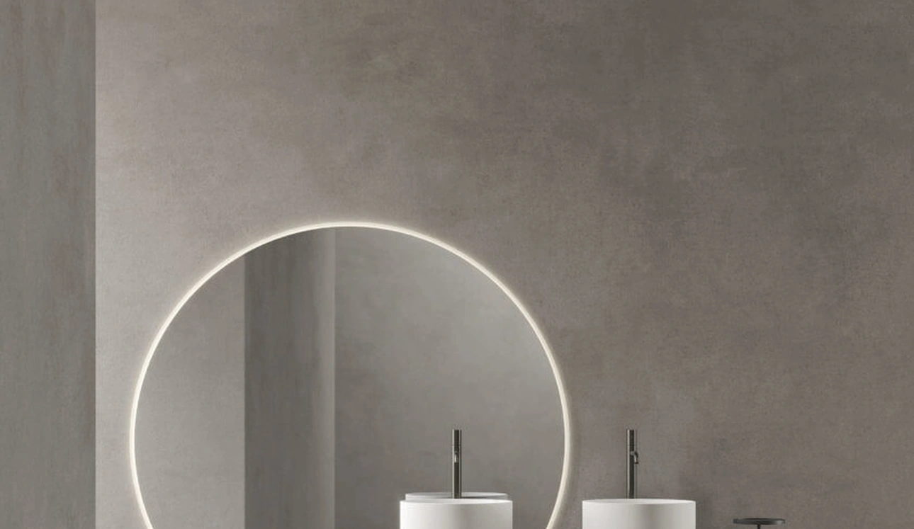 Lavabo freestanding in milltek laccato Tube 24 02 di Milldue