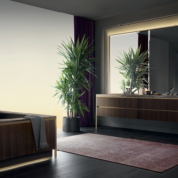 Mobile da Bagno Vitage Algonquin 01|b in rovere e marmo di Milldue