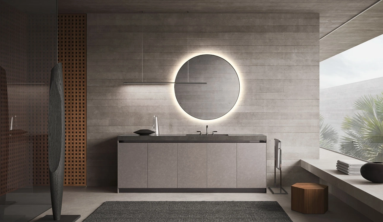 Mobile da Bagno Vitage Four Seasons 18 in nabuk e marmo di Milldue