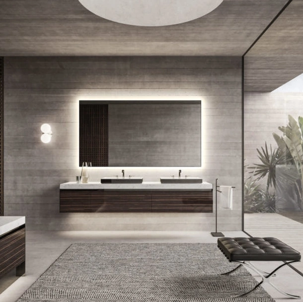 Mobile da Bagno sospeso Vitage Four Seasons 19 in ebano e marmo di Milldue