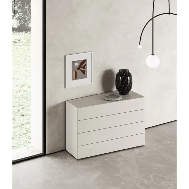 Comò I Night System Inclinart in laccato opaco di Presotto