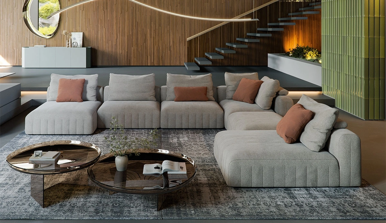 Divano con penisola Gibson di Cattelan Italia