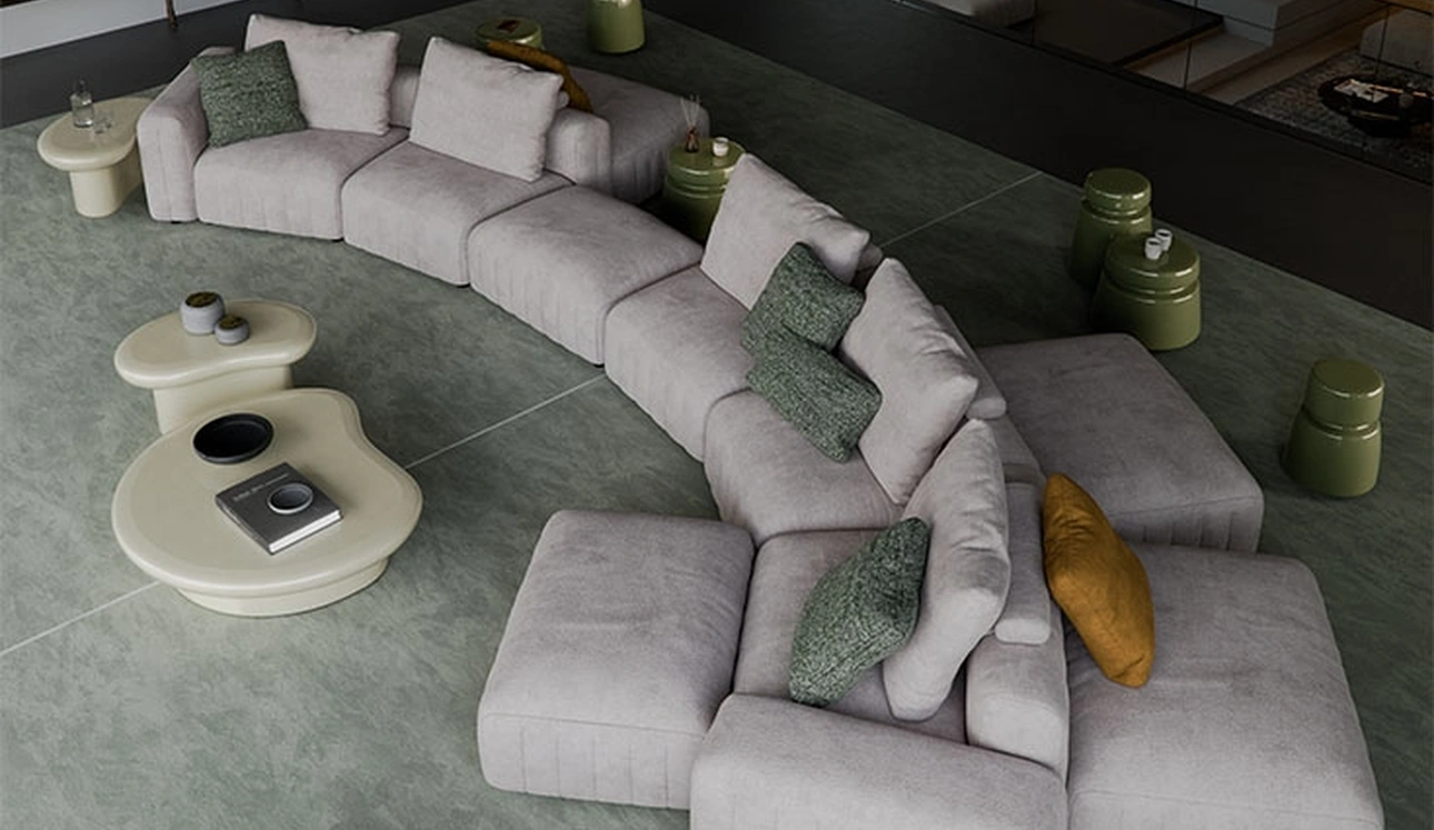 Divano con penisola Gibson di Cattelan Italia