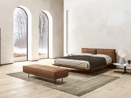 Letto imbottito con testiera Cali di Presotto