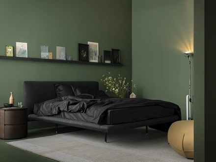 Letto in tessuto Clapis di Kristalia