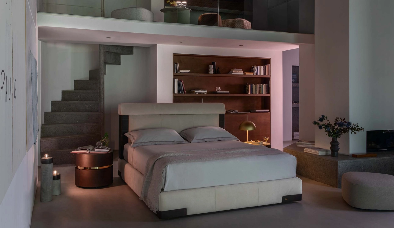 Letto con box contenitore Elia di Flou