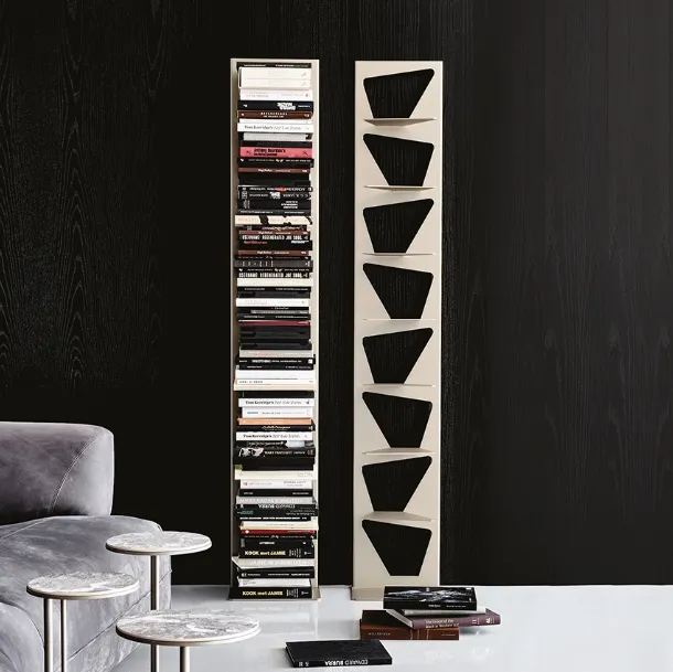Libreria componibile a muro in acciaio verniciato Trap di Cattelan Italia