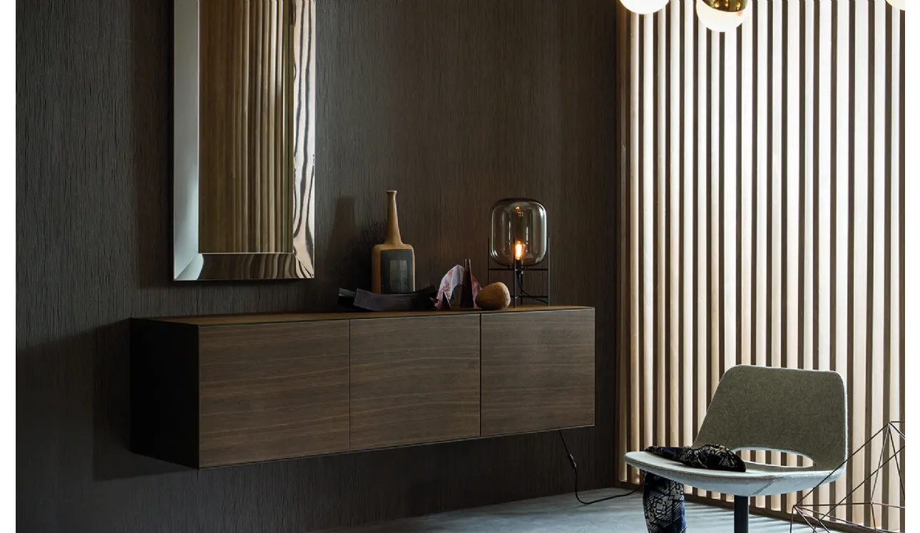 Madia sospesa in legno di Rovere Coke Linea di Riflessi