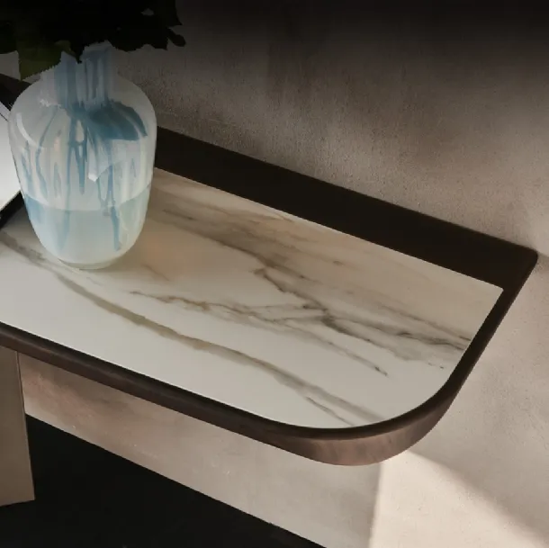 Consolle in ceramica effetto marmo Skyline Keramik Premium di Cattelan Italia