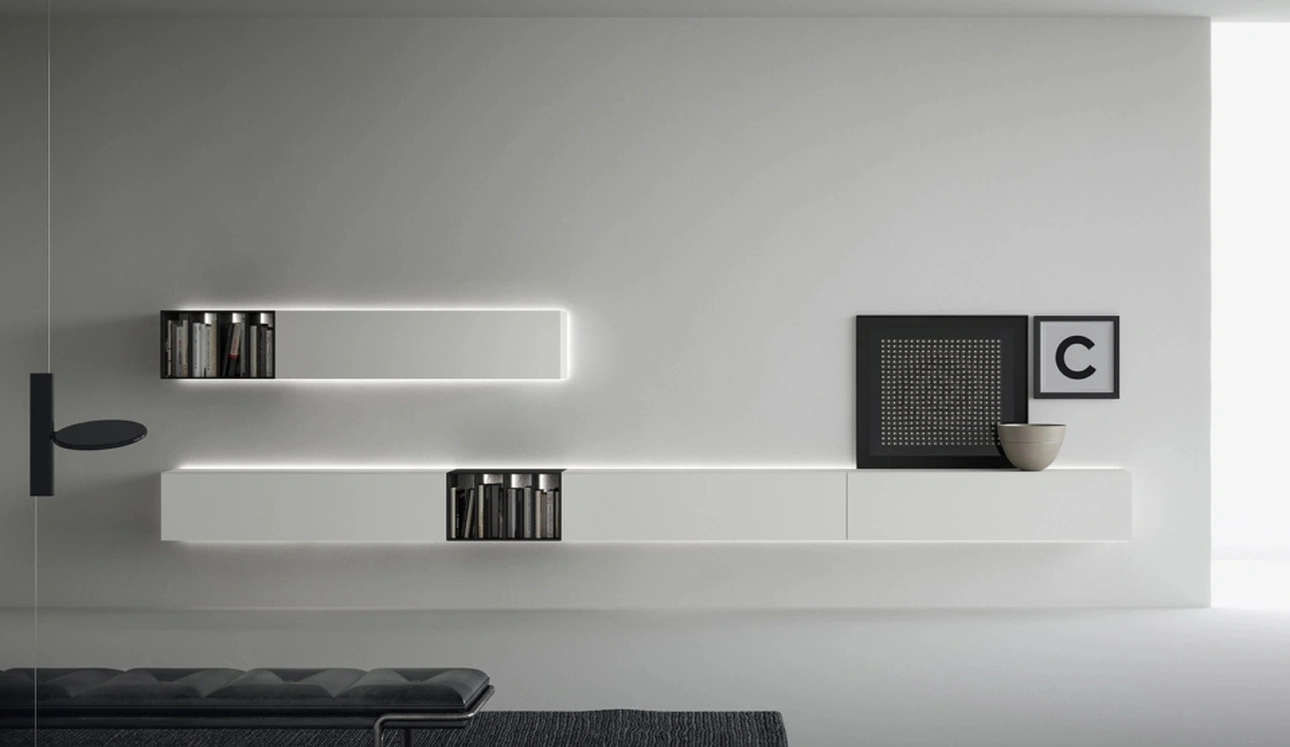 Mobile Contenitore sospeso con librerie di Caccaro