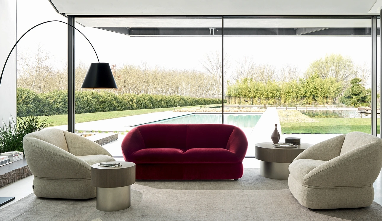 Poltrona Alta in tessuto imbottito di Ditre Italia