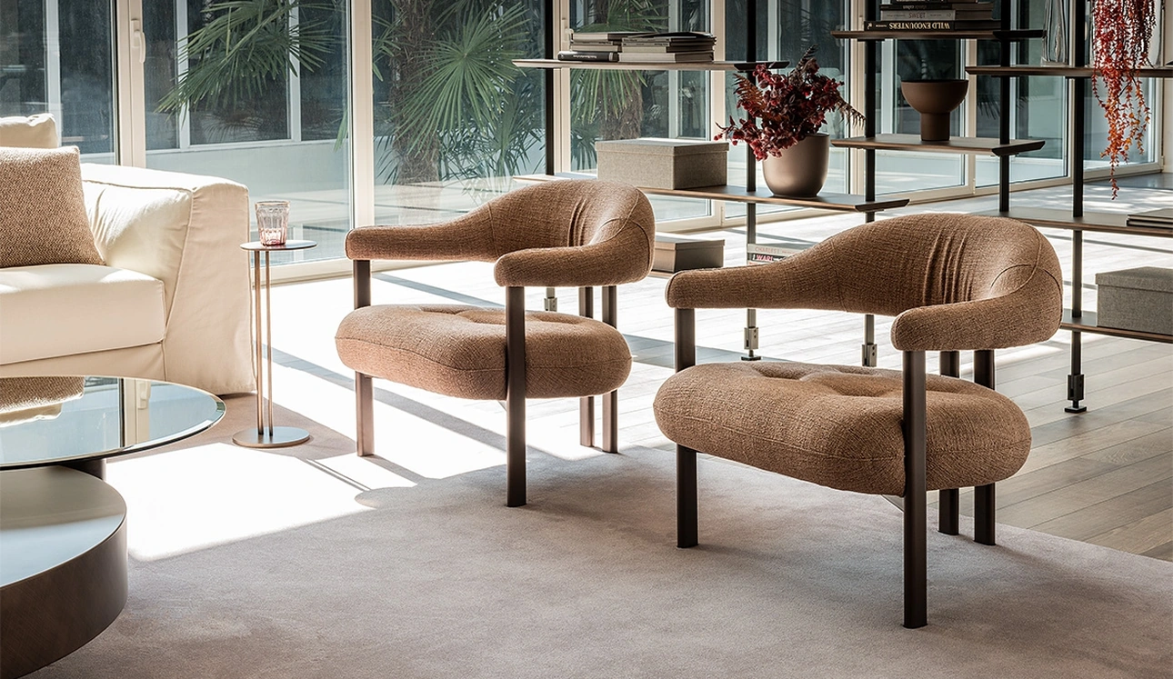Poltrona in tessuto Greta Lounge di Cattelan Italia