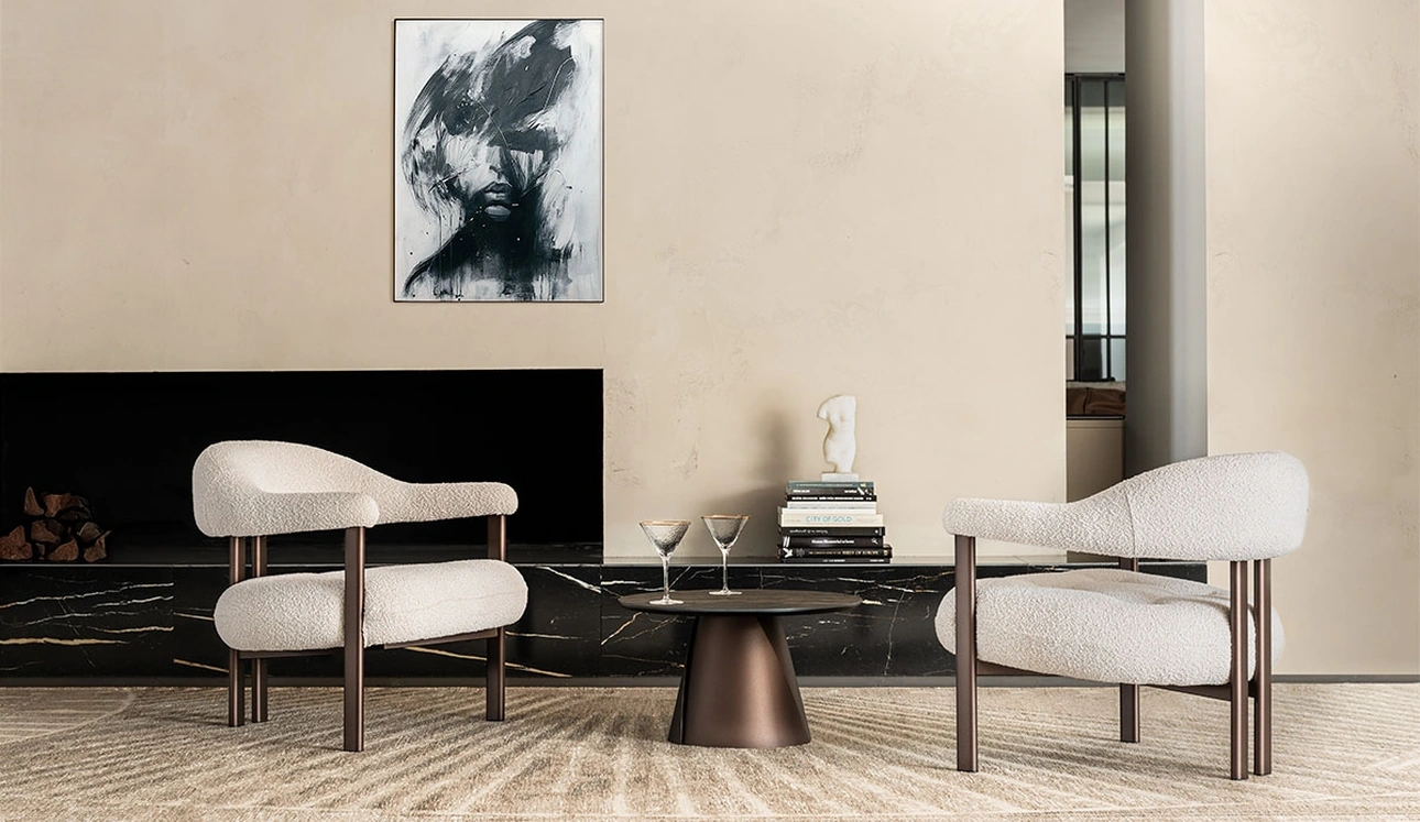 Poltrona in tessuto Greta Lounge di Cattelan Italia
