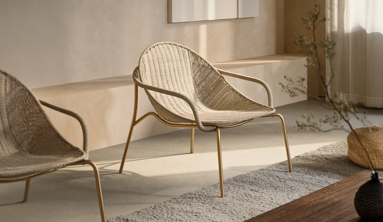 Poltrona Nuvola Indoor in carta Kraft Naturale e metallo di Pianca