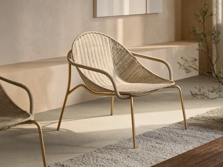 Poltrona Nuvola Indoor in carta Kraft Naturale e metallo di Pianca