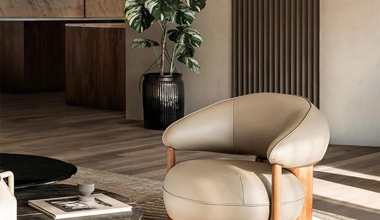 Poltrona in pelle Ruby Lounge di Cattelan Italia