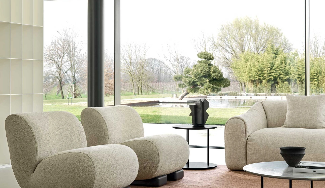 Poltrona Wallaby in tessuto imbottito di Ditre Italia