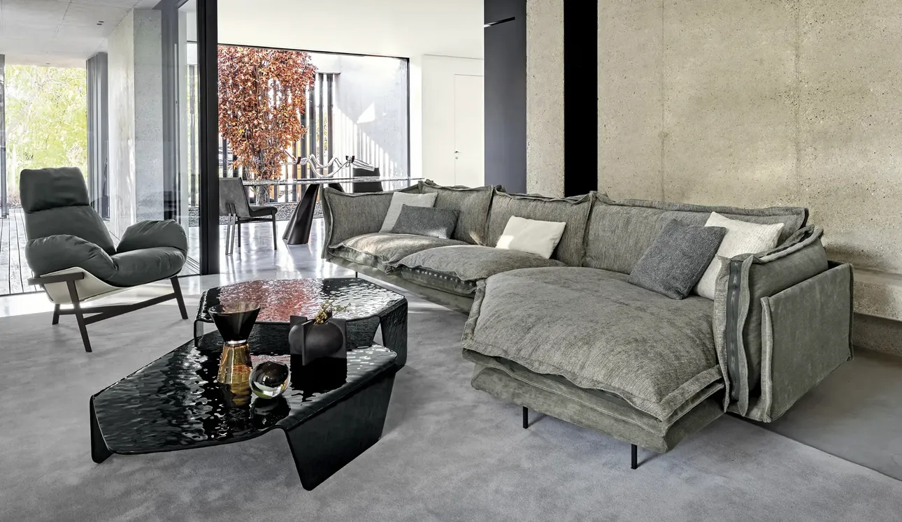 Divano con penisola Auto Reverse di Arketipo