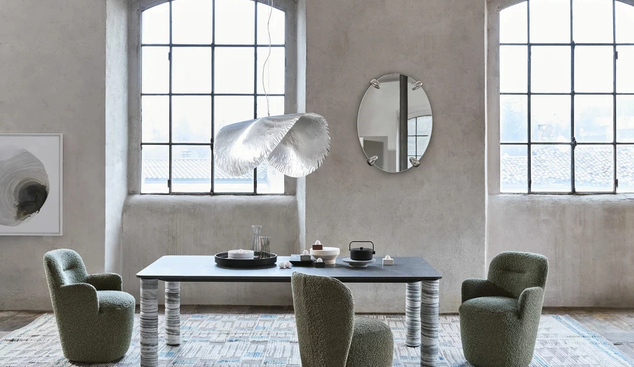 Tavolo Brick 144 in pietra lavica di Gervasoni