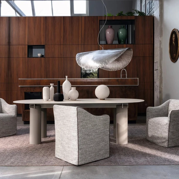 Tavolo Daen 33 in gres porcellanato di Gervasoni