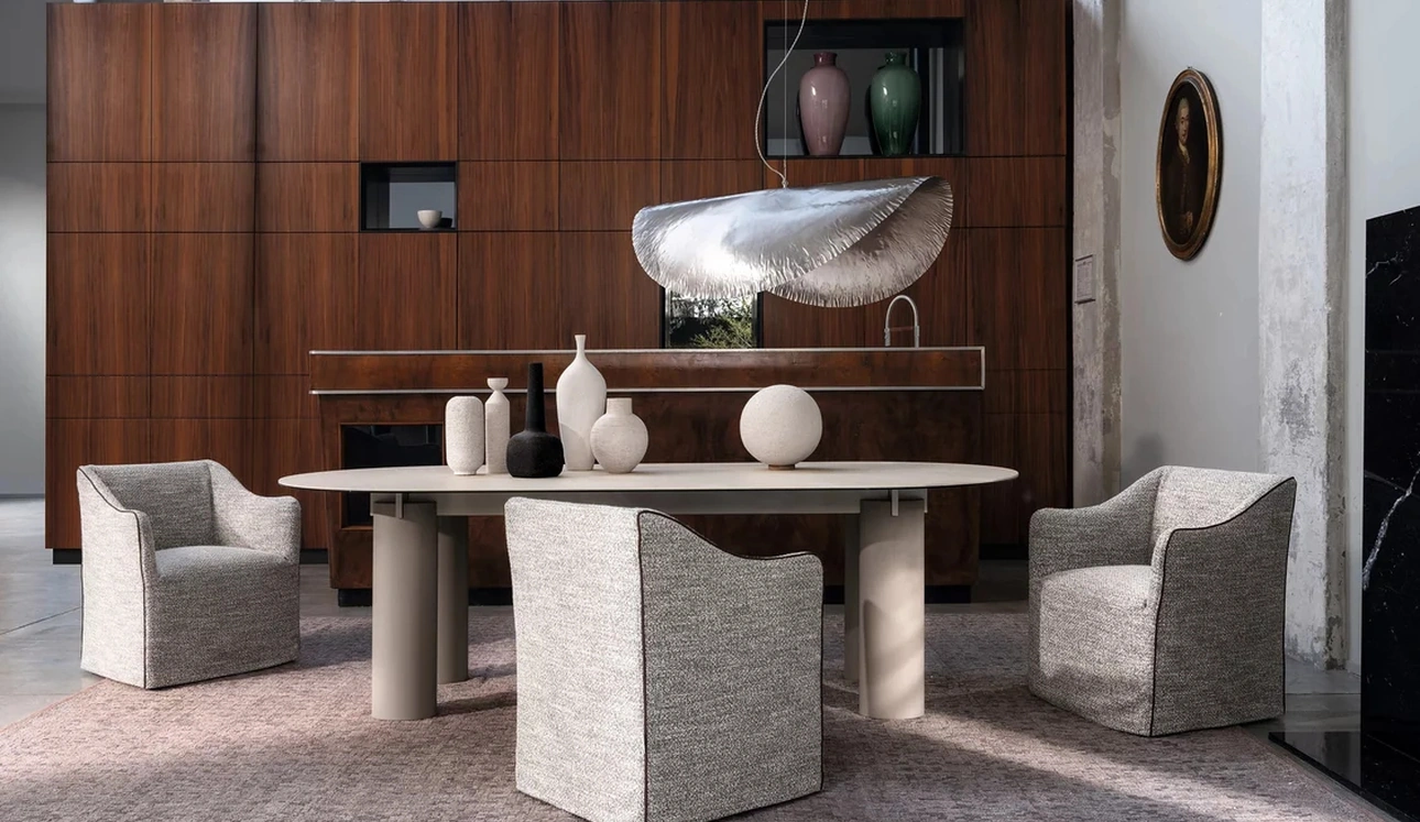 Tavolo Daen 33 in gres porcellanato di Gervasoni