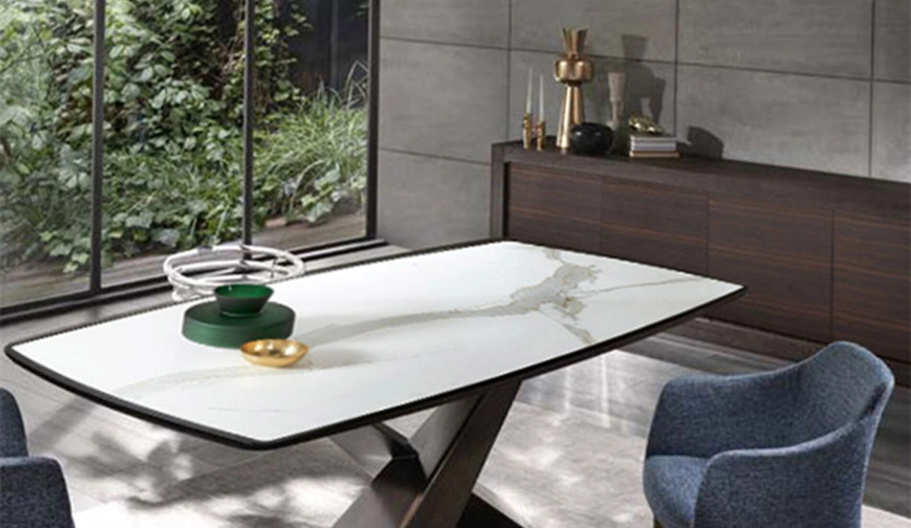 Tavolo Living in legno e ceramica di Riflessi