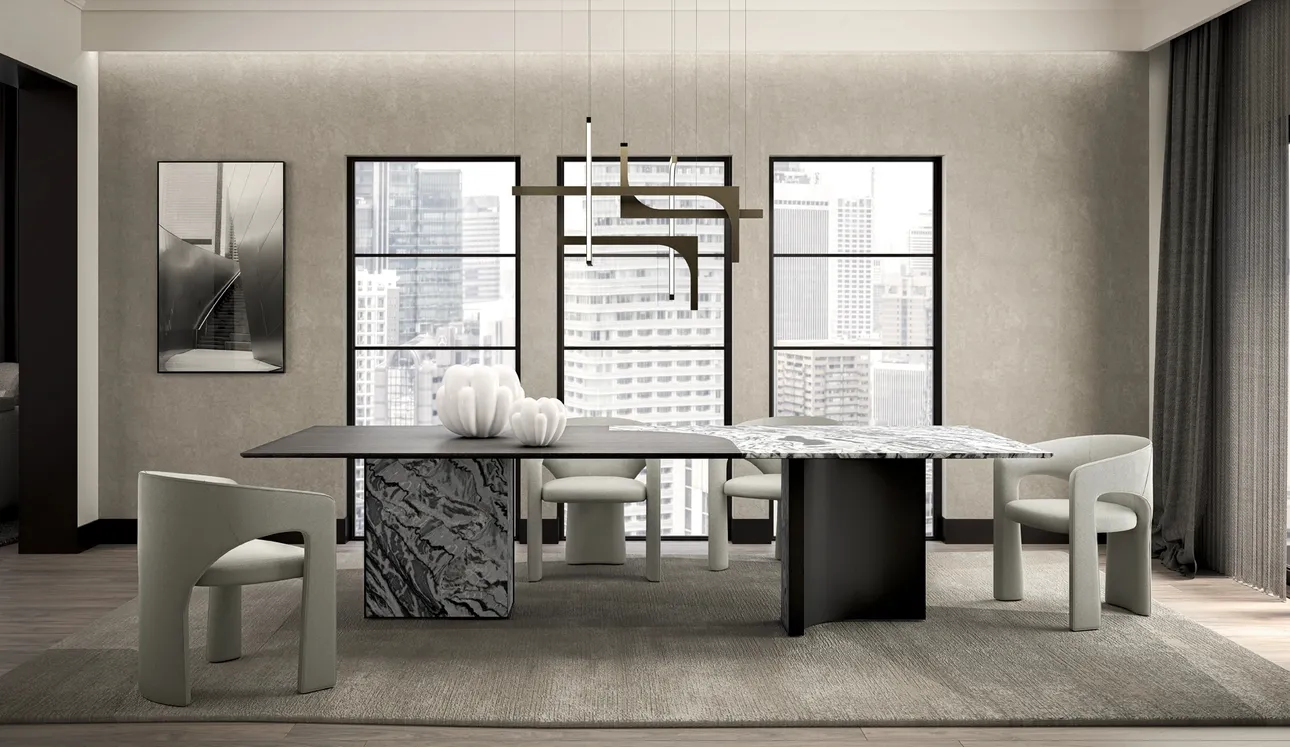 Tavolo Millennium in marmo e legno di Arketipo