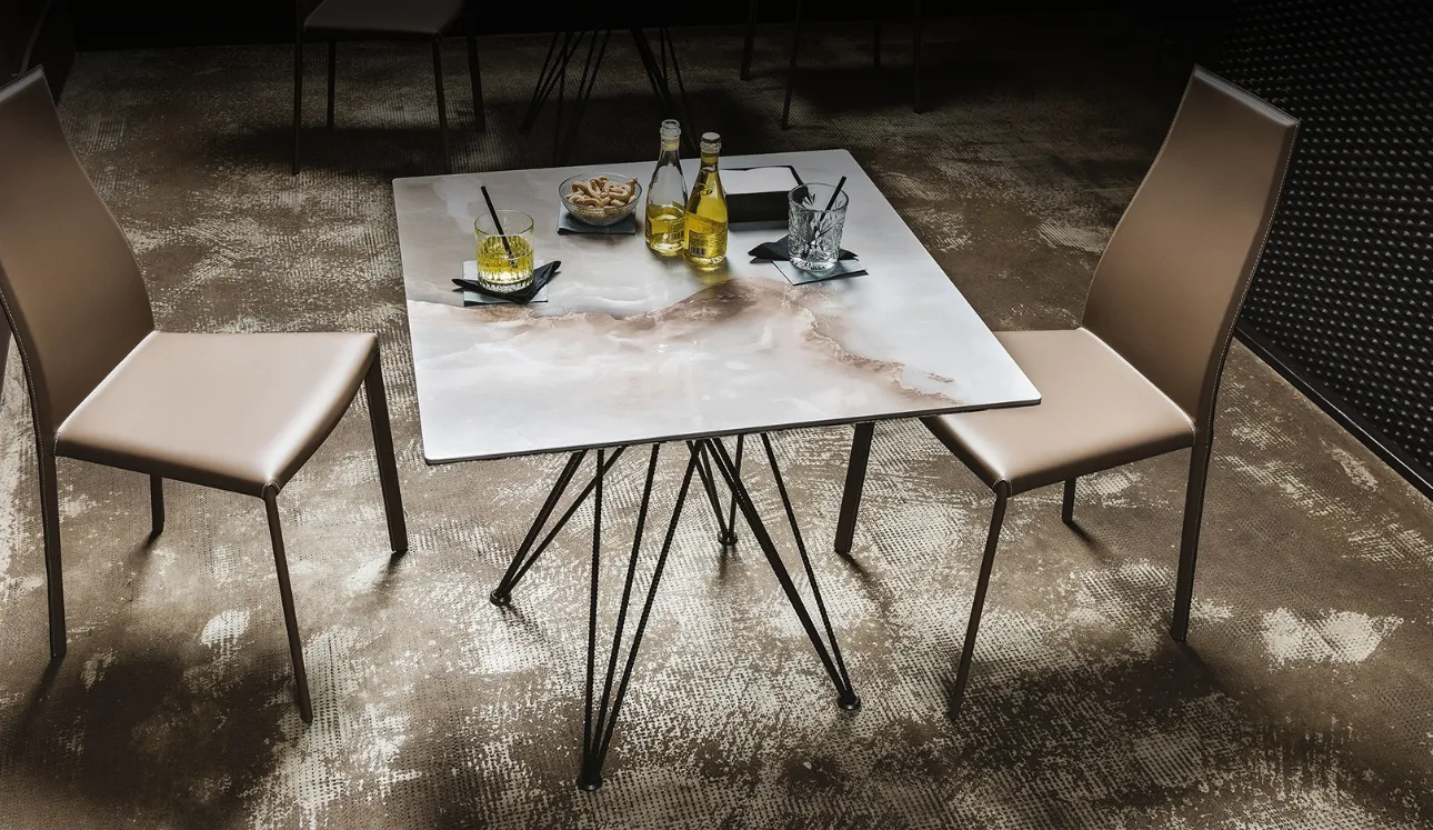 Tavolo quadrato in ceramica Ralph Keramik Bistrot di Cattelan Italia