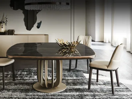 Tavolo in ceramica con piano quadrato con angoli smussati Soho Keramic Premium di Cattelan Italia