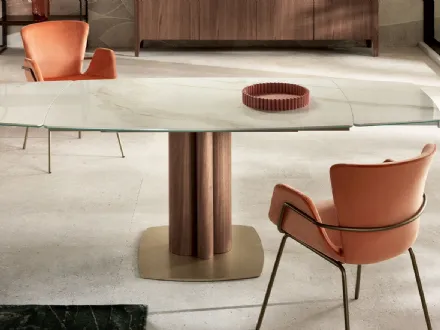 Tavolo allungabile in ceramica Towe di Riflessi