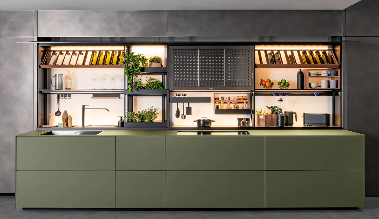 Cucina Design Artematica Vitrum con New Logica di Valcucine