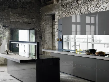 Cucina Design Genius Loci Vitrum Lucido Terra di Valcucine