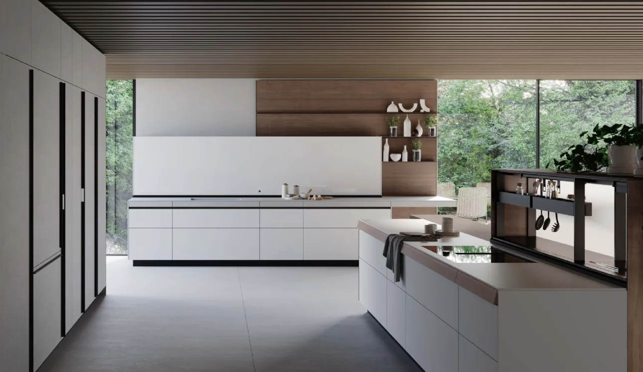 Cucina Design Genius Loci Vitrum Opaco Bianco Nuvola di Valcucine