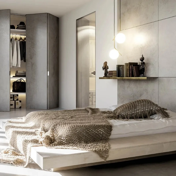 Porta per interni battente in vetro con telaio in alluminio Gaia Filo muro di Doal