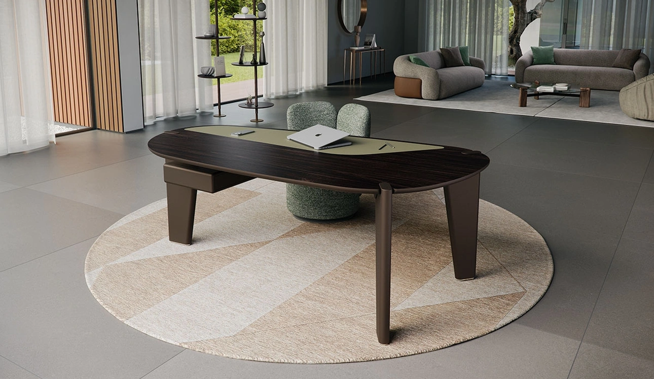 Scrivania direzionale di design in legno Boston di Cattelan Italia